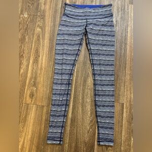 Lululemon leggings Wunder Under High Rise Space Dye Twist Sapphire Blue Sz 6-025